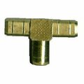 Gizmo 57064-06 0.38 ID in. Hose Barb Tee - Brass GI3247596